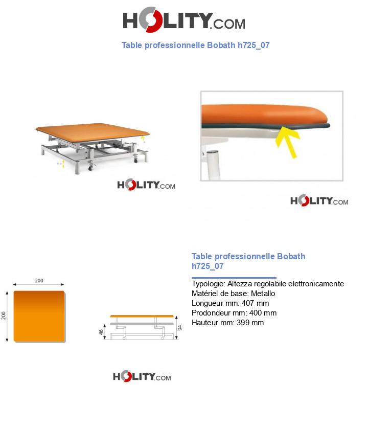 Table professionnelle Bobath h725_07