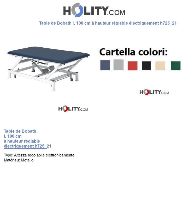 Table de Bobath l. 100 cm à hauteur réglable électriquement h725_21