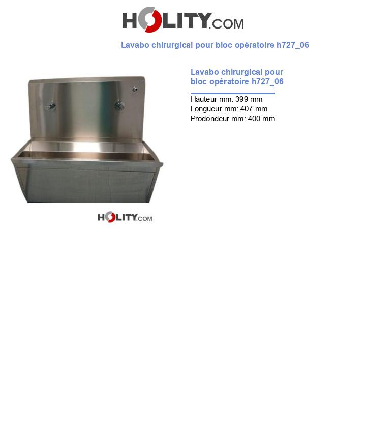 Lavabo chirurgical pour bloc opératoire h727_06