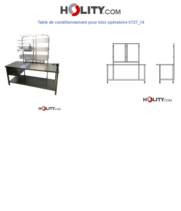 Table de conditionnement pour bloc opératoire h727_14