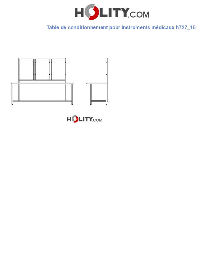 Table de conditionnement pour instruments médicaux h727_15