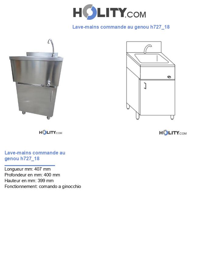 Lave-mains commande au genou h727_18