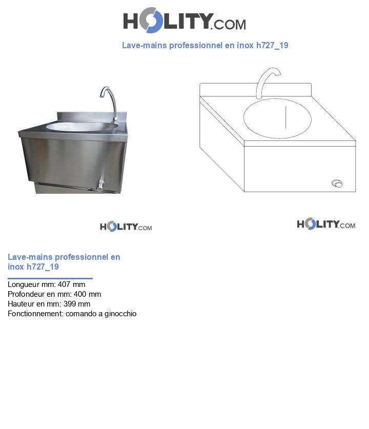 Lave-mains professionnel en inox h727_19