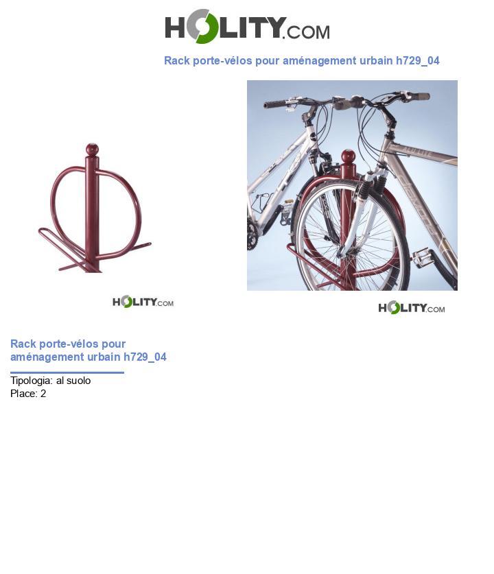 Rack porte-vélos pour aménagement urbain h729_04