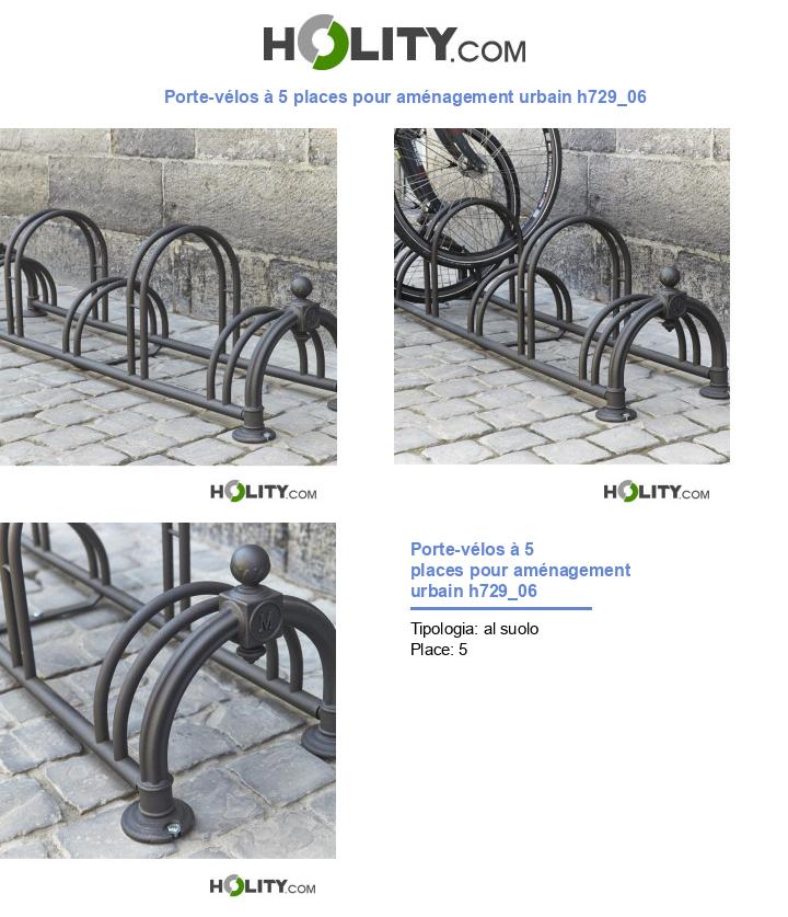 Porte-vélos à 5 places pour aménagement urbain h729_06