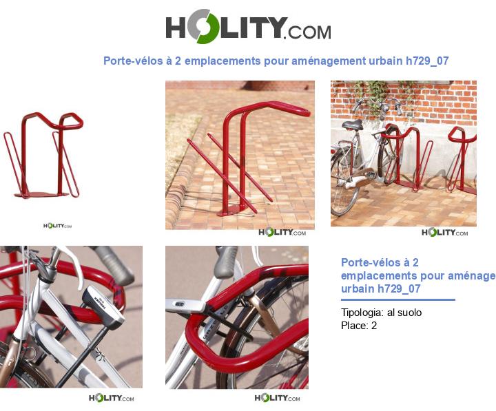 Porte-vélos à 2 emplacements pour aménagement urbain h729_07