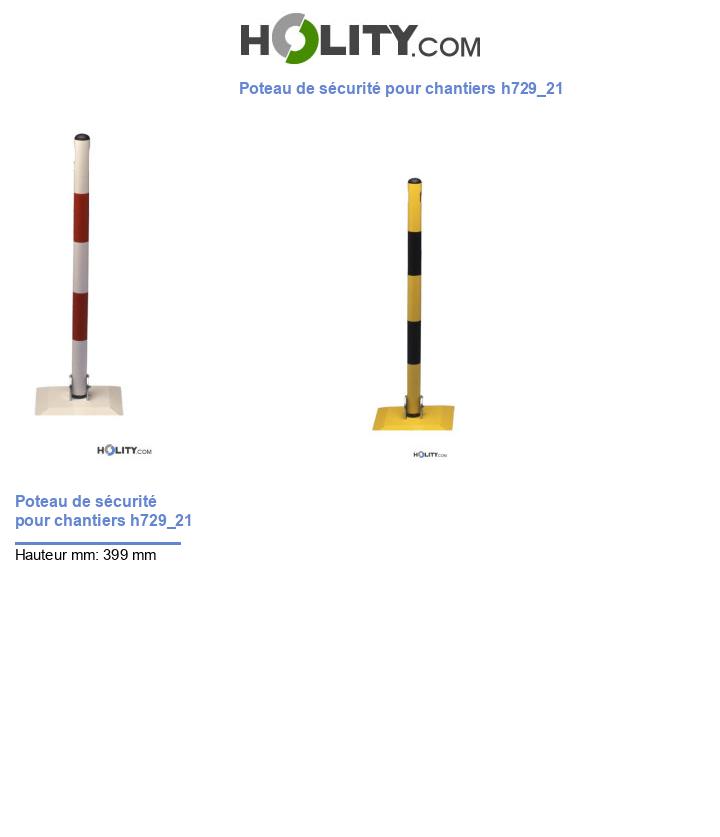 Poteau de sécurité pour chantiers h729_21
