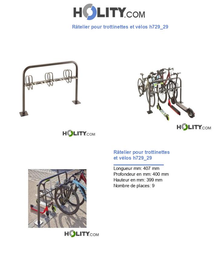 Râtelier pour trottinettes et vélos h729_29
