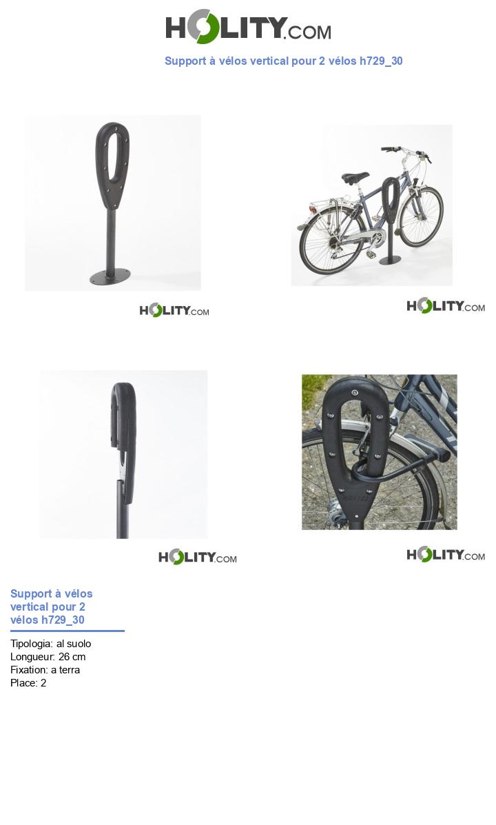 Support à vélos vertical pour 2 vélos h729_30
