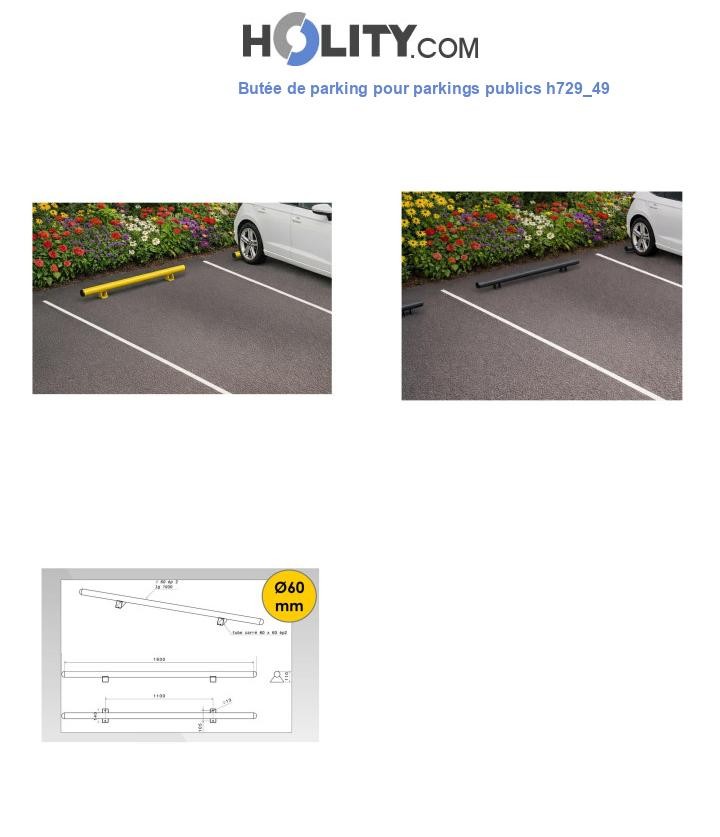 Butée de parking pour parkings publics h729_49