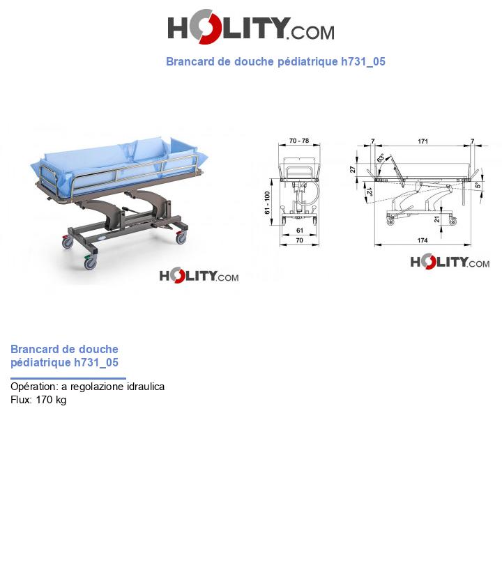 Brancard de douche pédiatrique h731_05