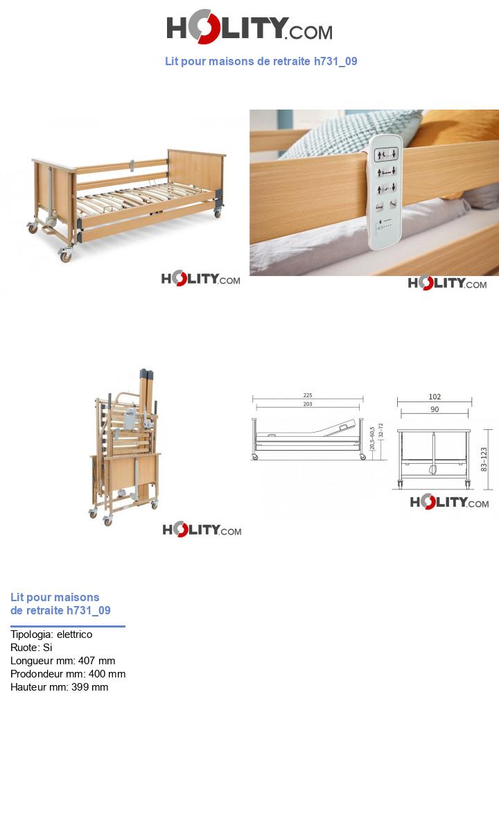 Lit pour maisons de retraite h731_09