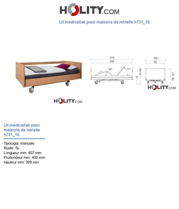 Lit médicalisé pour maisons de retraite h731_10