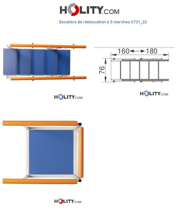 Escaliers de rééducation à 5 marches h731_22