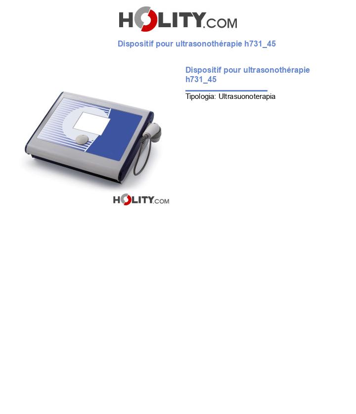 Dispositif pour ultrasonothérapie h731_45