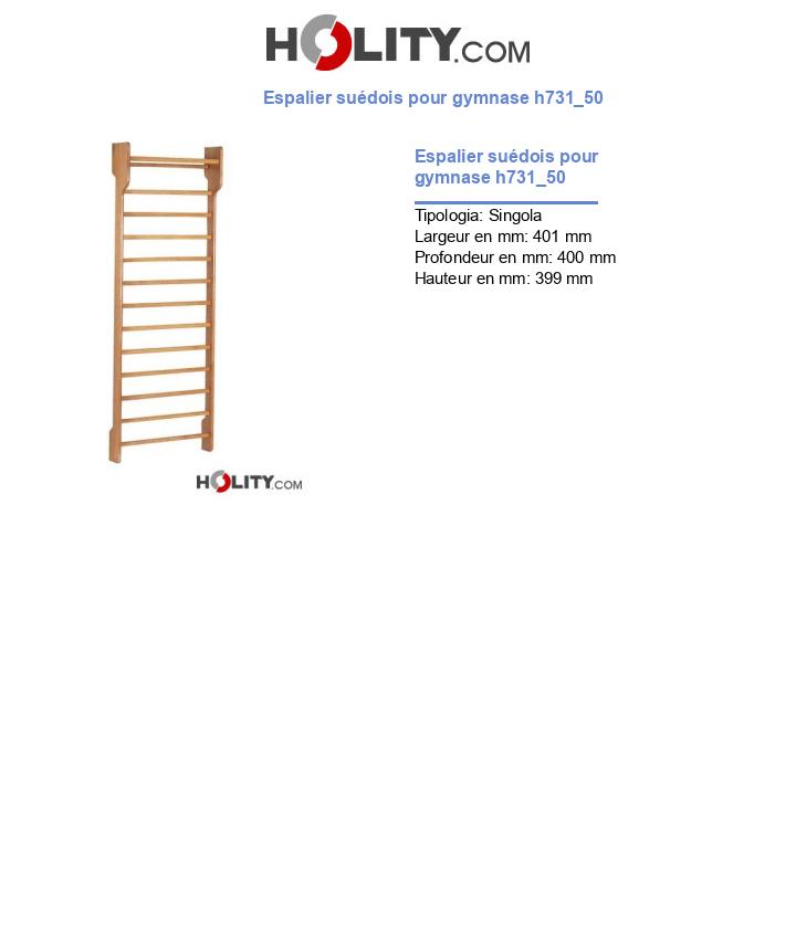 Espalier suédois pour gymnase h731_50