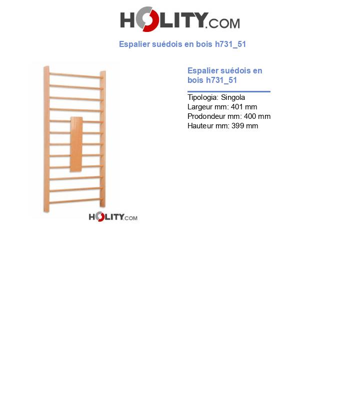 Espalier suédois en bois h731_51