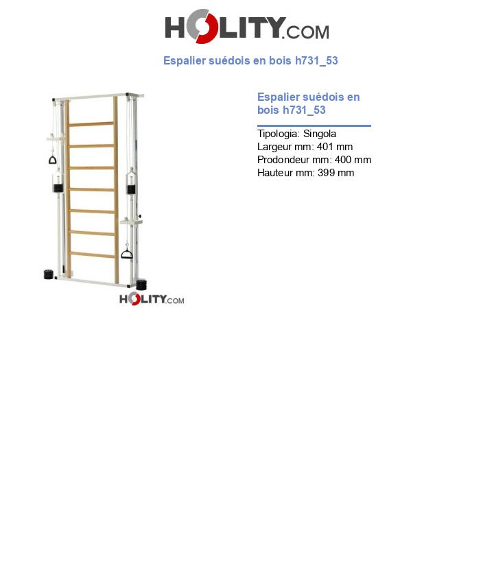 Espalier suédois en bois h731_53