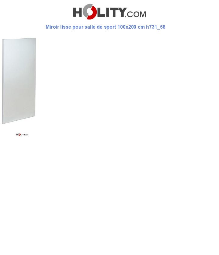 Miroir lisse pour salle de sport 100x200 cm h731_58