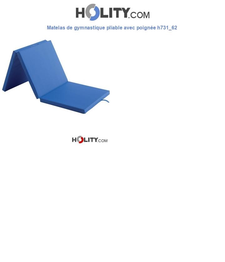 Matelas de gymnastique pliable avec poignée h731_62