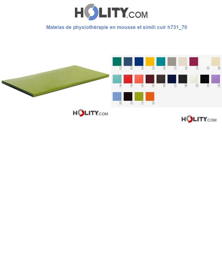Matelas de physiothérapie en mousse et simili cuir h731_70