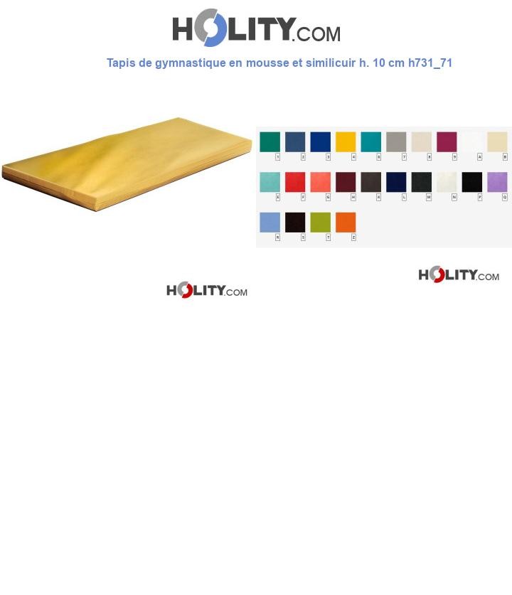 Tapis de gymnastique en mousse et similicuir h. 10 cm h731_71