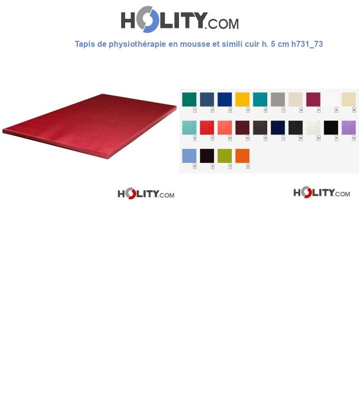 Tapis de physiothérapie en mousse et simili cuir h. 5 cm h731_73