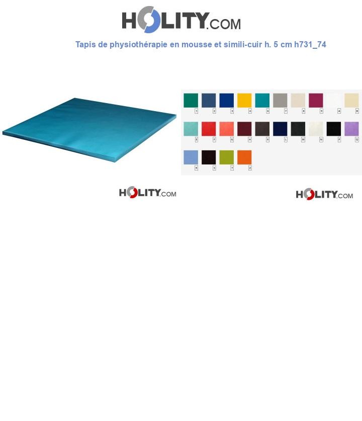 Tapis de physiothérapie en mousse et simili-cuir h. 5 cm h731_74