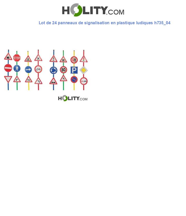 Lot de 24 panneaux de signalisation en plastique ludiques h735_04