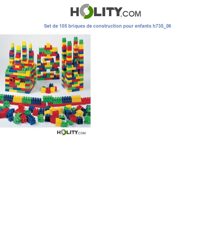 Set de 105 briques de construction pour enfants h735_06