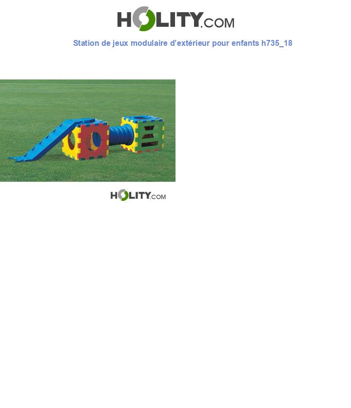 Station de jeux modulaire d’extérieur pour enfants h735_18