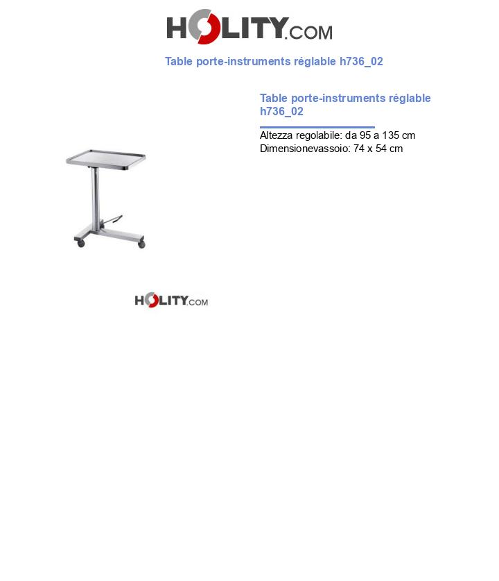 Table porte-instruments réglable h736_02
