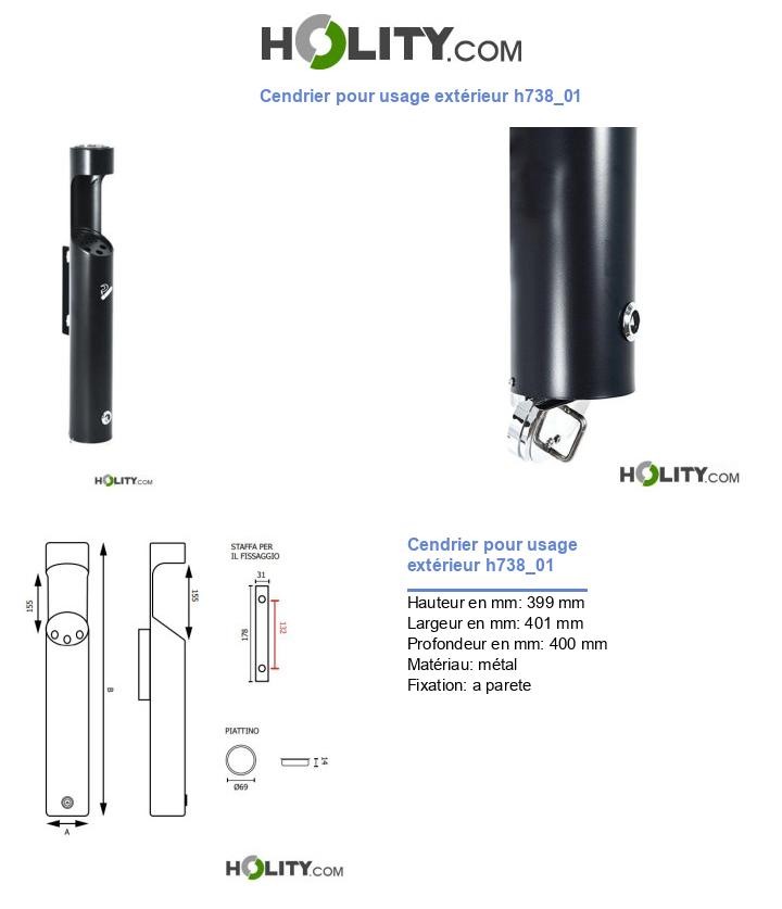 Cendrier pour usage extérieur h738_01