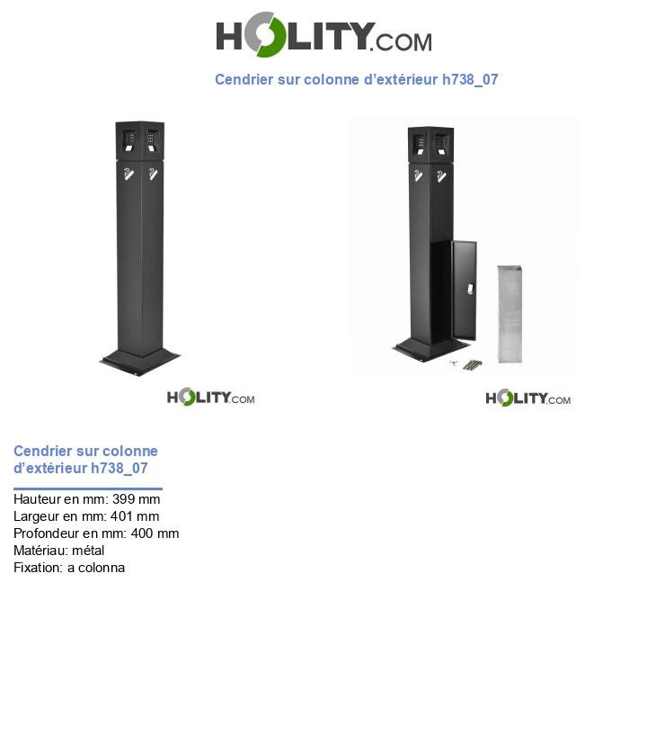 Cendrier sur colonne d’extérieur h738_07