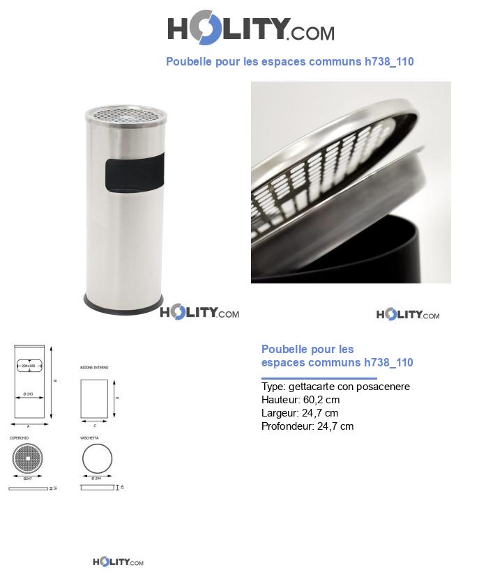 Poubelle pour les espaces communs h738_110