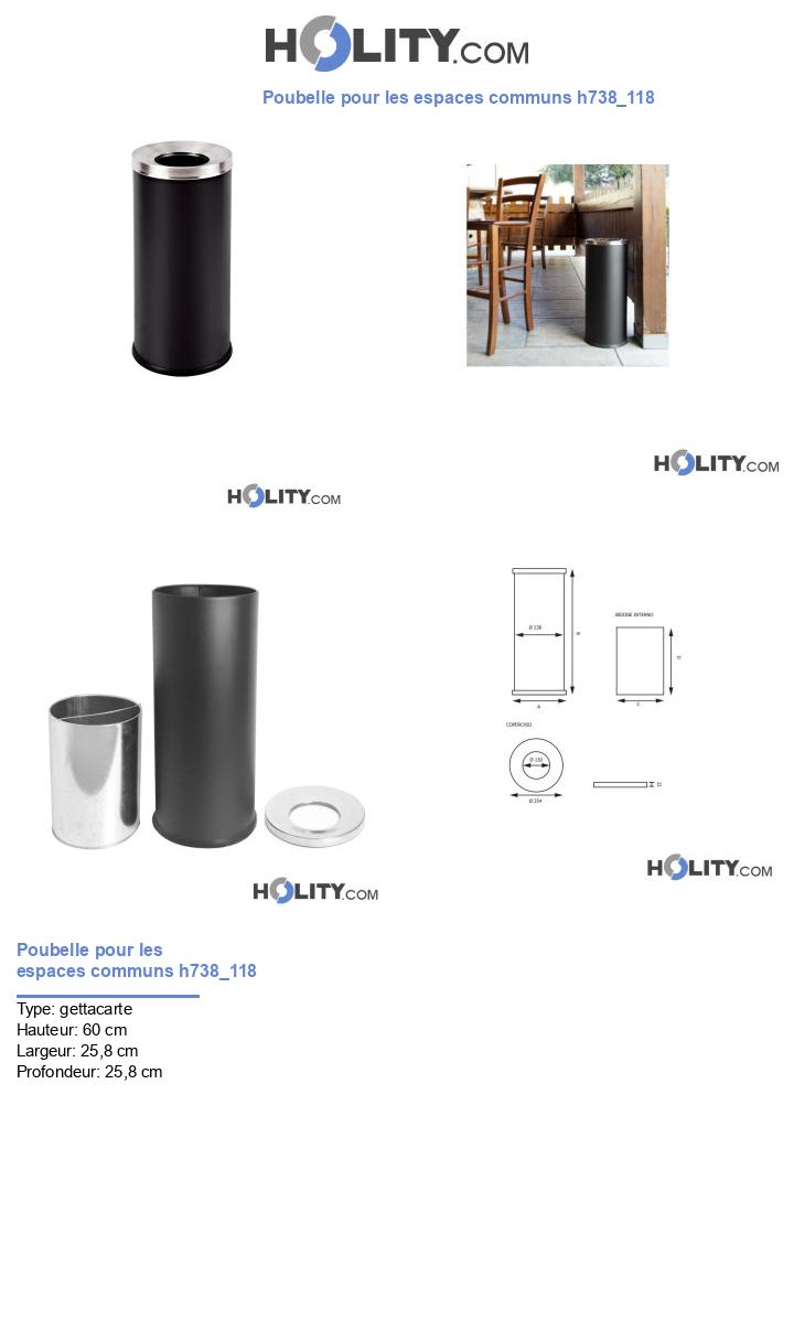 Poubelle pour les espaces communs h738_118