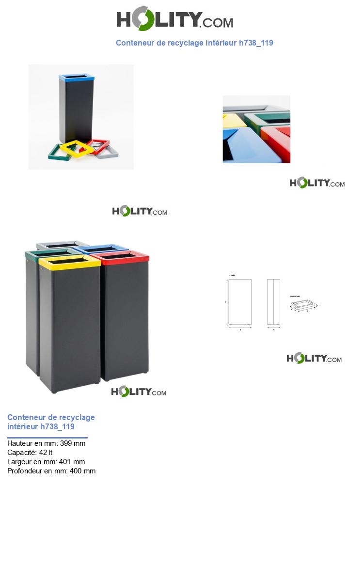 Conteneur de recyclage intérieur h738_119