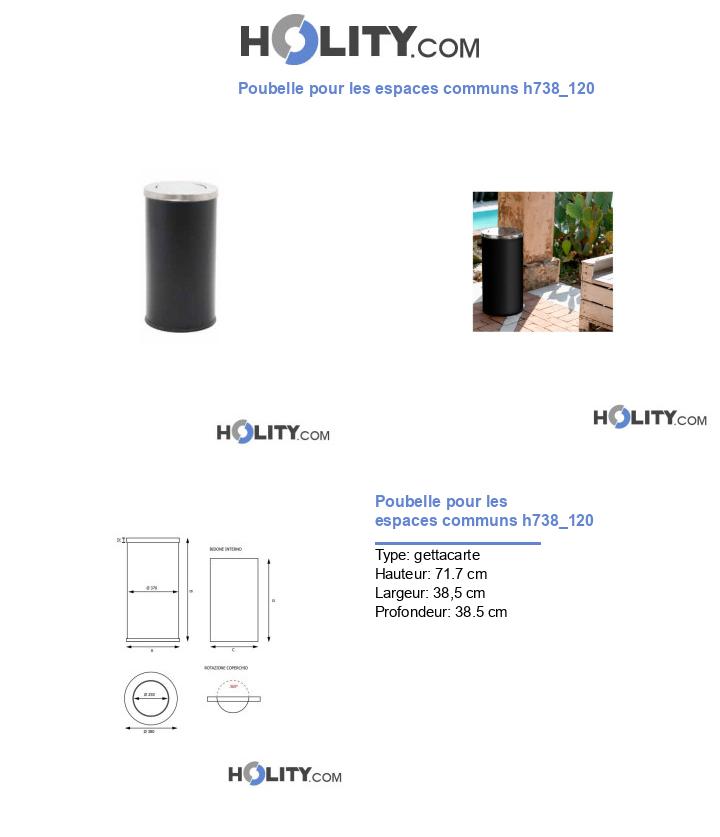 Poubelle pour les espaces communs h738_120