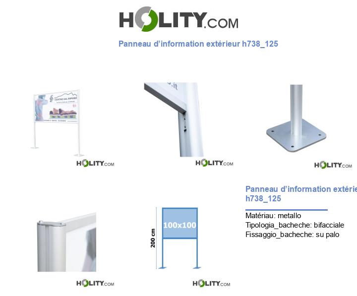 Panneau d’information extérieur h738_125