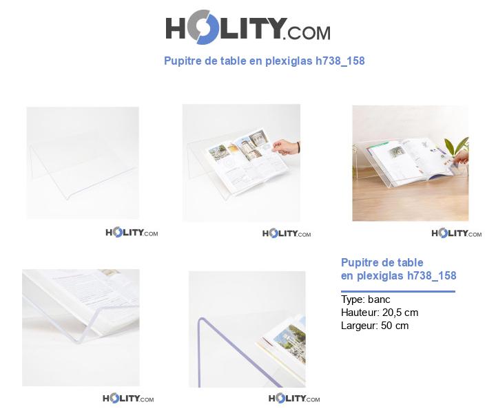 Pupitre de table en plexiglas h738_158