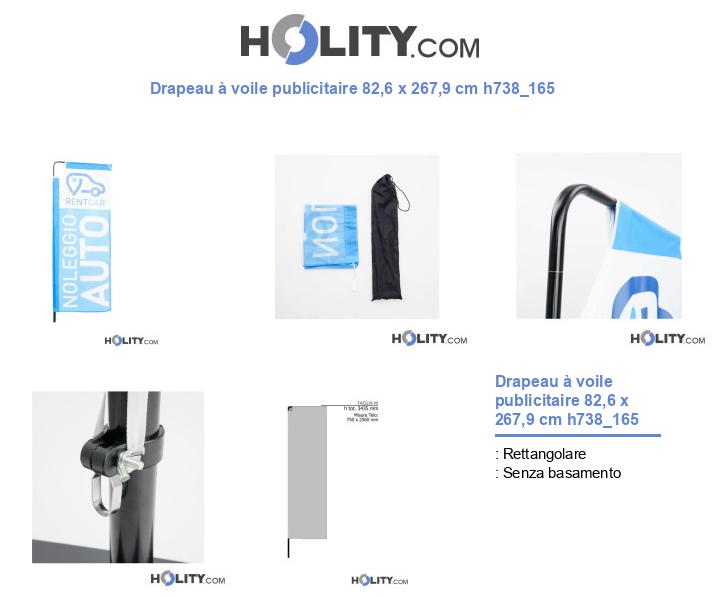 Drapeau à voile publicitaire 82,6 x 267,9 cm h738_165