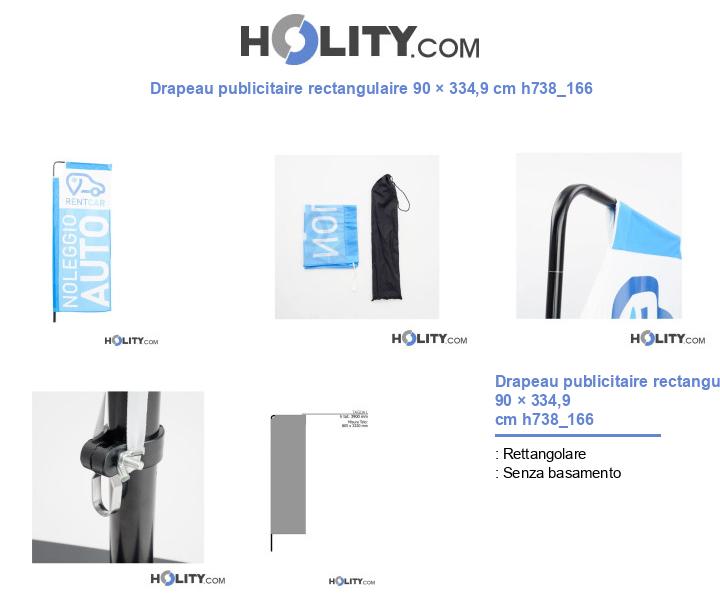Drapeau publicitaire rectangulaire 90 × 334,9 cm h738_166