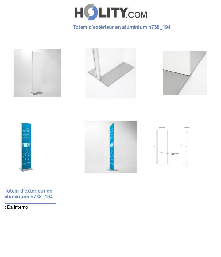 Totem d'extérieur en aluminium h738_194