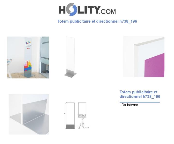 Totem publicitaire et directionnel h738_196