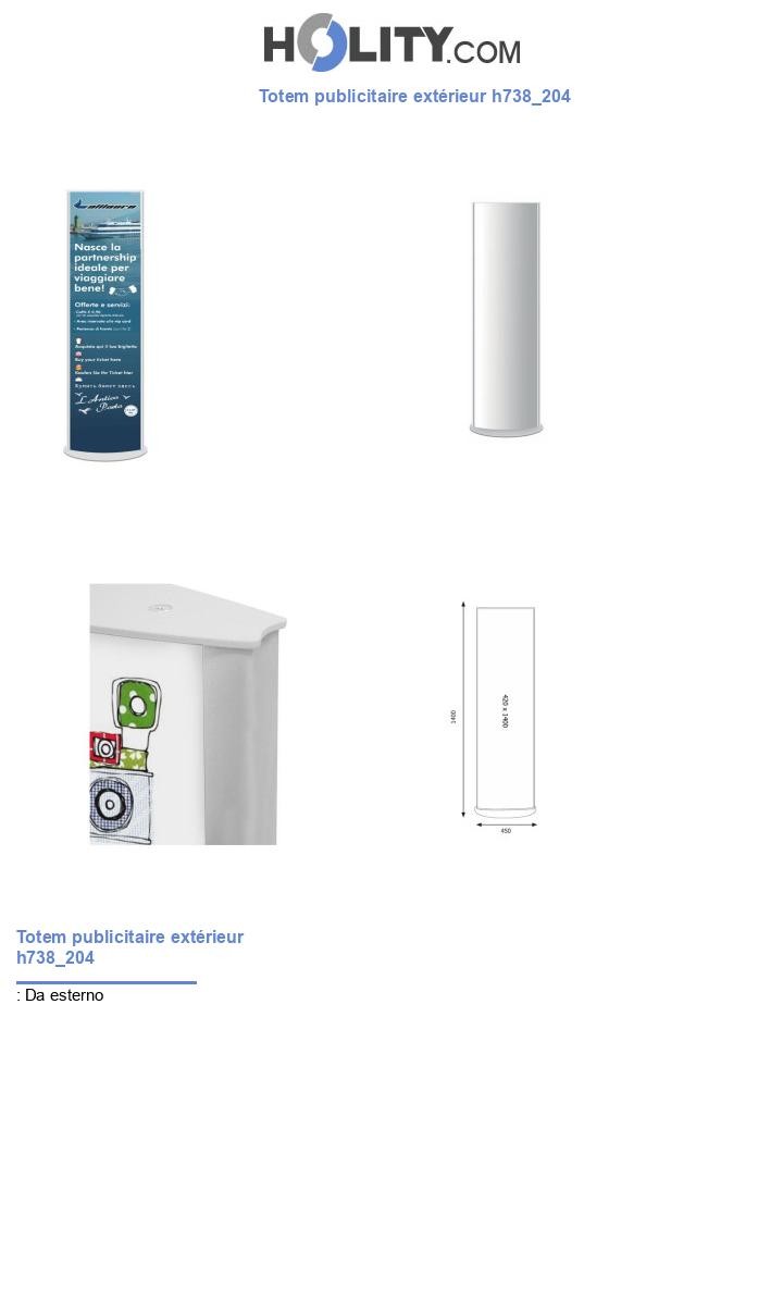 Totem publicitaire extérieur h738_204