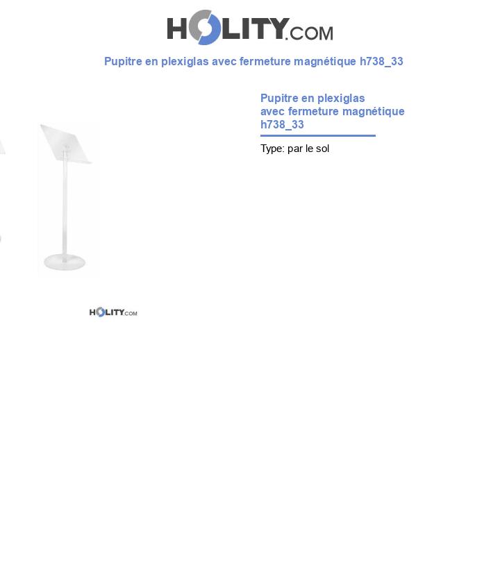 Pupitre en plexiglas avec fermeture magnétique h738_33