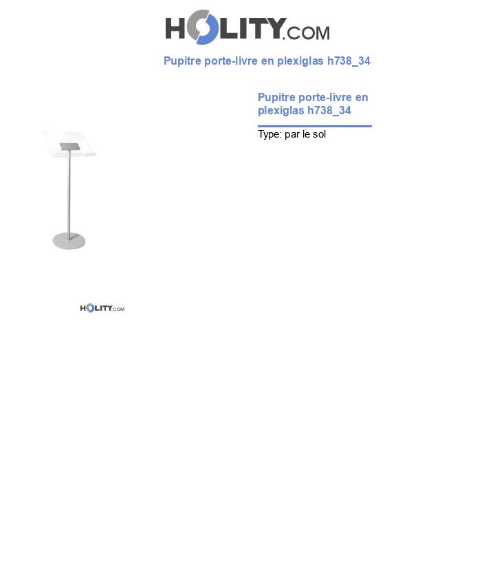 Pupitre porte-livre en plexiglas h738_34