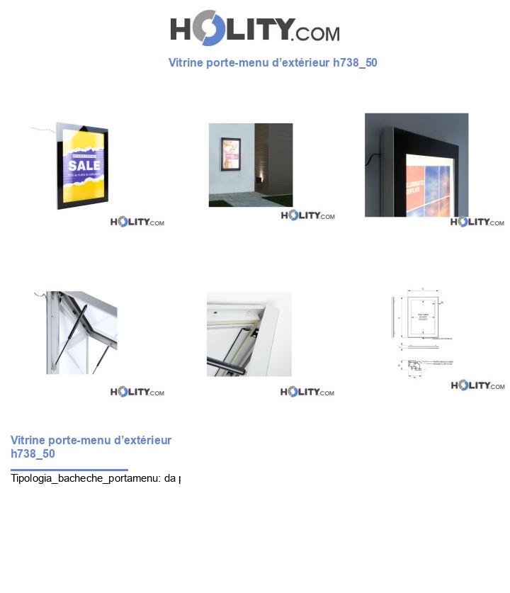 Vitrine porte-menu d’extérieur h738_50