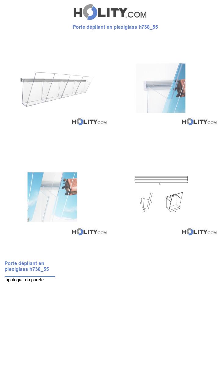 Porte dépliant en plexiglass h738_55