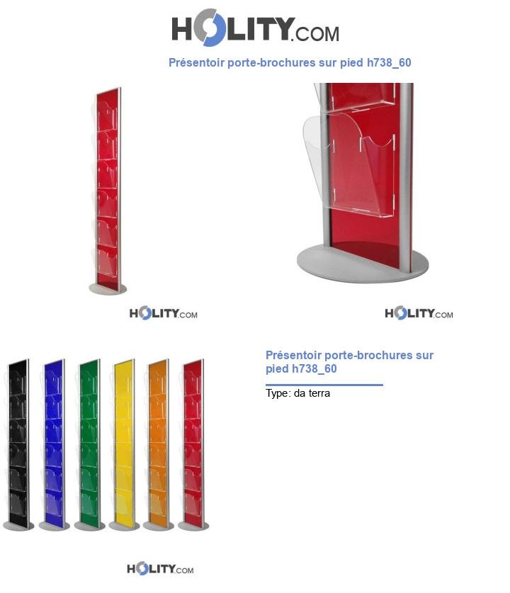 Présentoir porte-brochures sur pied h738_60